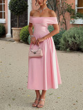 Spring/Summer Women's Chic Elegant Off-Shoulder Long Dress