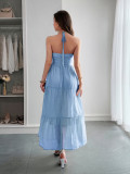 Spring/Summer Women's Elegant Holidays Halter-Neck Beach Long Dress