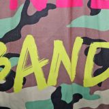 Women's Long Casual Fashion Camouflage Printed Patched Jacket