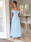 Spring/Summer Women's Party Elegant Off-Shoulder Short-Sleeved Dress