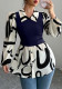 Summer Women's Chic Elegant Print Long-Sleeve Top
