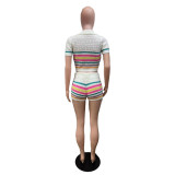 Women's Fashion Cardigan Sweater & Bodycon Shorts Set