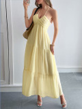 Spring/Summer Women's Elegant Holidays Halter-Neck Beach Long Dress