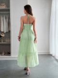 Spring/Summer Women's Elegant Holidays Halter-Neck Beach Long Dress