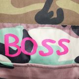 Women's Long Casual Fashion Camouflage Printed Patched Jacket