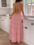 Spring/Summer Women's Holidays Casual Halter-Neck Beach Dress
