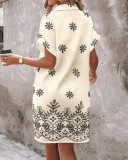 Women's Short Sleeve Casual Shirt Dress