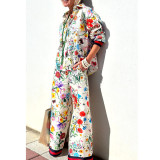 Spring/Summer Women's Printed Casual Shirt & Pants Two-Piece Set