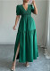 Spring/Summer Women's Chic Elegant Deep-V Neck Long Dress