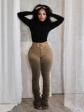 Women Sexy Retro Stacked Pants