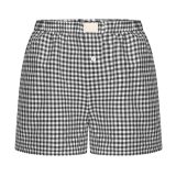 Women's Summer Retro Plaid High Waist Wide Leg Casual Shorts