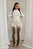 Women Sexy Retro Stacked Pants