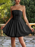 Women Elegant Strapless Dress