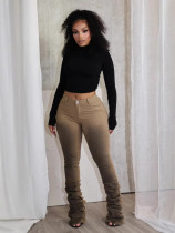 Women Sexy Retro Stacked Pants Women Sexy Retro Stacked Pants