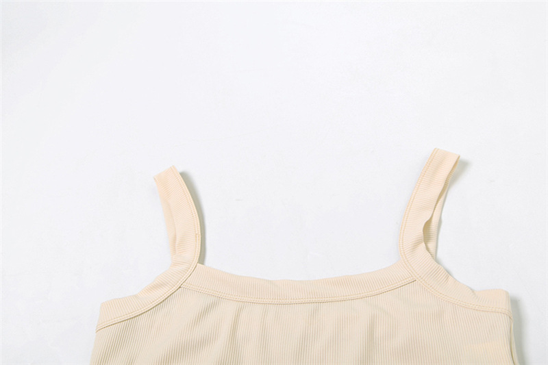 Women Fall and Winter Solid Sexy Crop Suspender Top and Pants Casual Two-piece Set