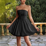Women Elegant Strapless Dress
