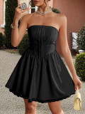 Women Elegant Strapless Dress