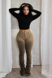 Women Sexy Retro Stacked Pants