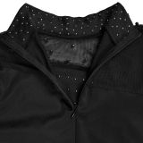 Women's Beaded Chiffon Mesh Cape Sleeve Evening Gown