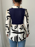 Summer Women's Chic Elegant Print Long-Sleeve Top