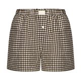 Women's Summer Retro Plaid High Waist Wide Leg Casual Shorts