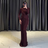 Women Fall Round Neck Bodycon Long Sleeve Dress