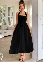 Women Elegant Holidays Halter Neck Waist Dress Women Elegant Holidays Halter Neck Waist Dress