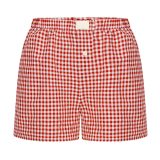 Women's Summer Retro Plaid High Waist Wide Leg Casual Shorts