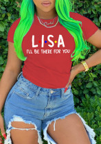 Women Street Print Short Sleeve T-shirt Top Women Street Print Short Sleeve T-shirt Top