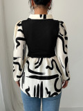 Summer Women's Chic Elegant Print Long-Sleeve Top