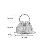 Women's Spring Dinner Full Diamond Chain One-Shoulder Rhinestone Crossbody Bag