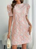Women's Summer Slim Short Sleeve Floral Casual Dress