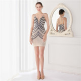 Summer Formal Wave Sequins Strap Mermaid Party Dress