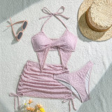 Women's Fashion Solid Color Two-Piece Bikini Set