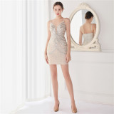 Summer Formal Wave Sequins Strap Mermaid Party Dress