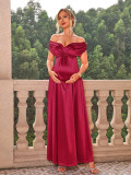 Off-Shoulder Maternity Dress