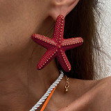 Women's Beach Style Starfish Pendant Thick Rope Necklace/Earrings
