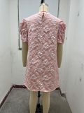 Women's Summer Slim Short Sleeve Floral Casual Dress