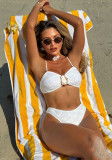 Women's Fashion Solid Color Sexy Two-Piece Bikini Set