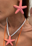 Women's Beach Style Starfish Pendant Thick Rope Necklace/Earrings