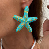 Women's Beach Style Starfish Pendant Thick Rope Necklace/Earrings