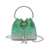 Women's Spring Dinner Full Diamond Chain One-Shoulder Rhinestone Crossbody Bag