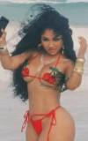 Women's Knitted Lace-Up Sexy Two-Piece Bikini Set