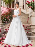 Women One-shoulder Sleeve Formal Party Wedding Wedding Dress Evening Dress Bridesmaid Dress