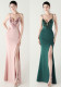 Women applique fishbone lace-up dinner party fishtail evening dress