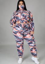 Women's Sexy Fashion Casual Camouflage Print Hooded Two-Piece Pants Set