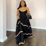 Women's Summer Fashion Sexy Straps Long Dress