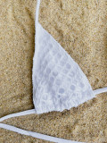 Women's Solid Color Three-Piece Bikini Swimsuit
