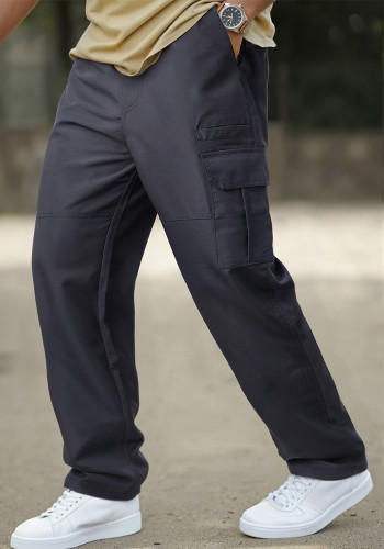 Plus Size Men's Multi-Pocket Loose Cargo Pants