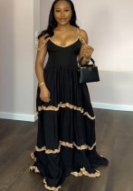 Women's Summer Fashion Sexy Straps Long Dress